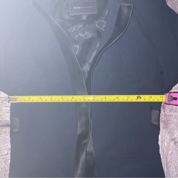 BCBGMaxAzria Two Tone Navy/Black Tuxedo Jacket XS Holiday Party Seasonal Office - Picture 7 of 12